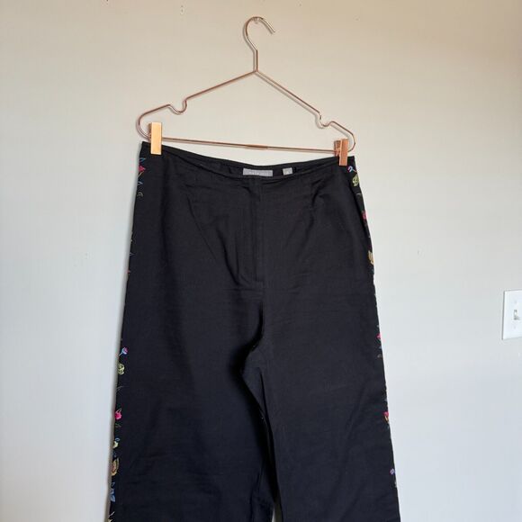 Kate Hill Womens Pants Size 14W Cottage Spring Feminine Teacher Modest Floral - Picture 2 of 7